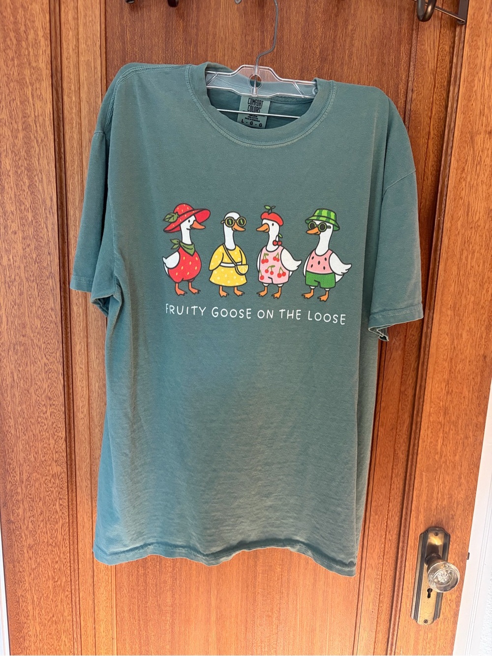 Fruity Goose Graphic Tee - Green Shirt